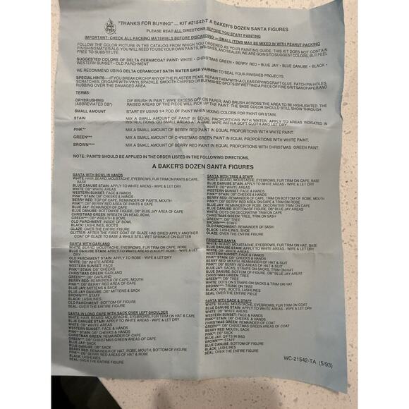 Wee Crafts Baker's Dozen Ready to‎ Paint Santa Ceramic Christmas Figurines - Picture 12 of 16